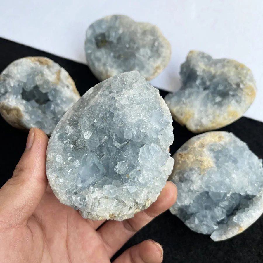 Wholesale High Quality Natural Raw Healing Stones Crystal Celestite Geodes Blue Celestite Cluster