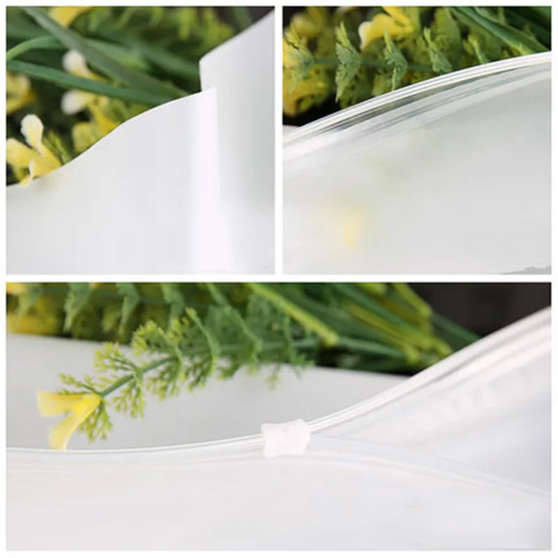 Wholesale custom zipper lock valve sliding seal packaging bag cosmetic clothes storage plastic storage bag matte transparent