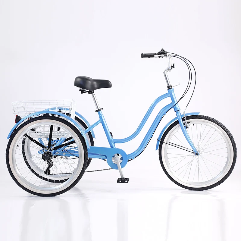 Made in China Factory 24 inch Aluminum Alloy Frame Single 7 speed   Adult 3 Wheels other tricycles