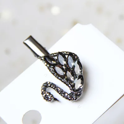NEW Shiny Stars Swan Hairpins Cute Safety hair clips Accessories Barrettes handmade Hairgrips Crystal Hair Clips