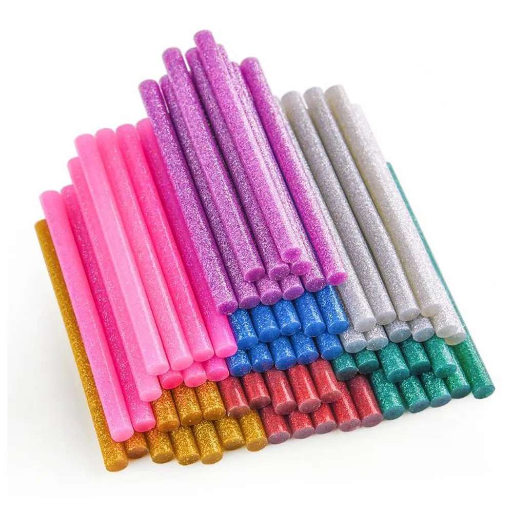 Низкая цена, оптовая продажа, универсальные разноцветные блестящие мини-Клеевые пистолеты