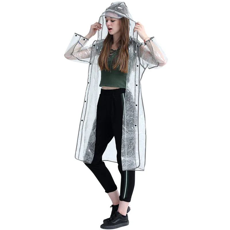 EVA transparent fashionable adult raincoat