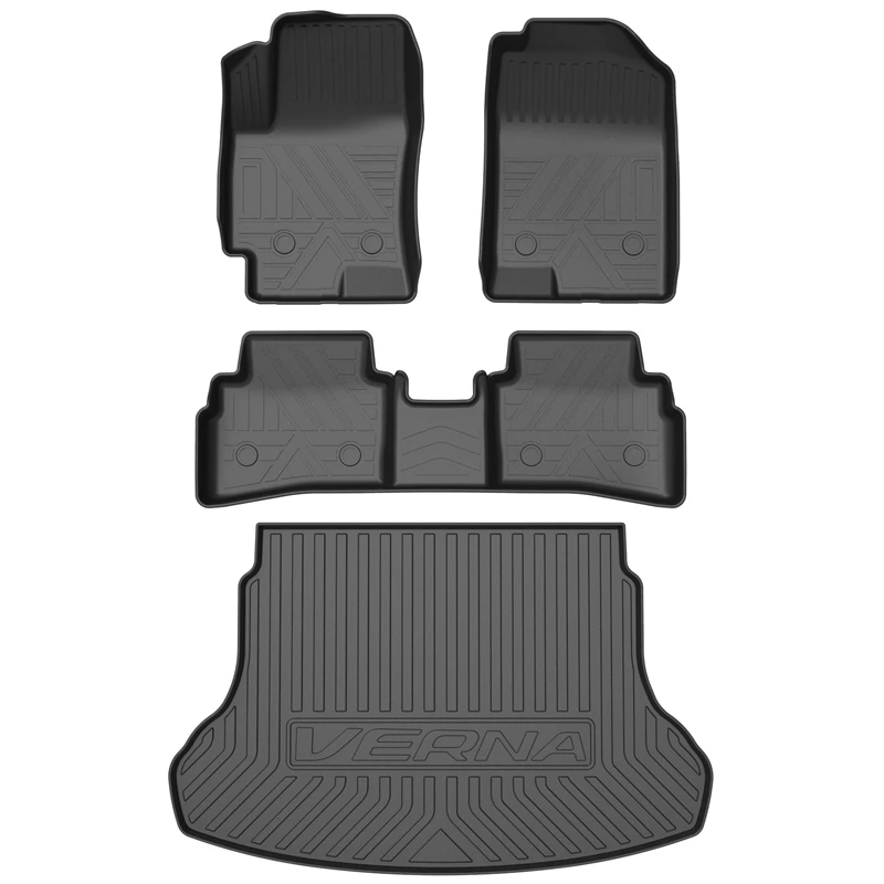 Custom waterproof anti slip luxury 5d car mats for Hyundai Verna