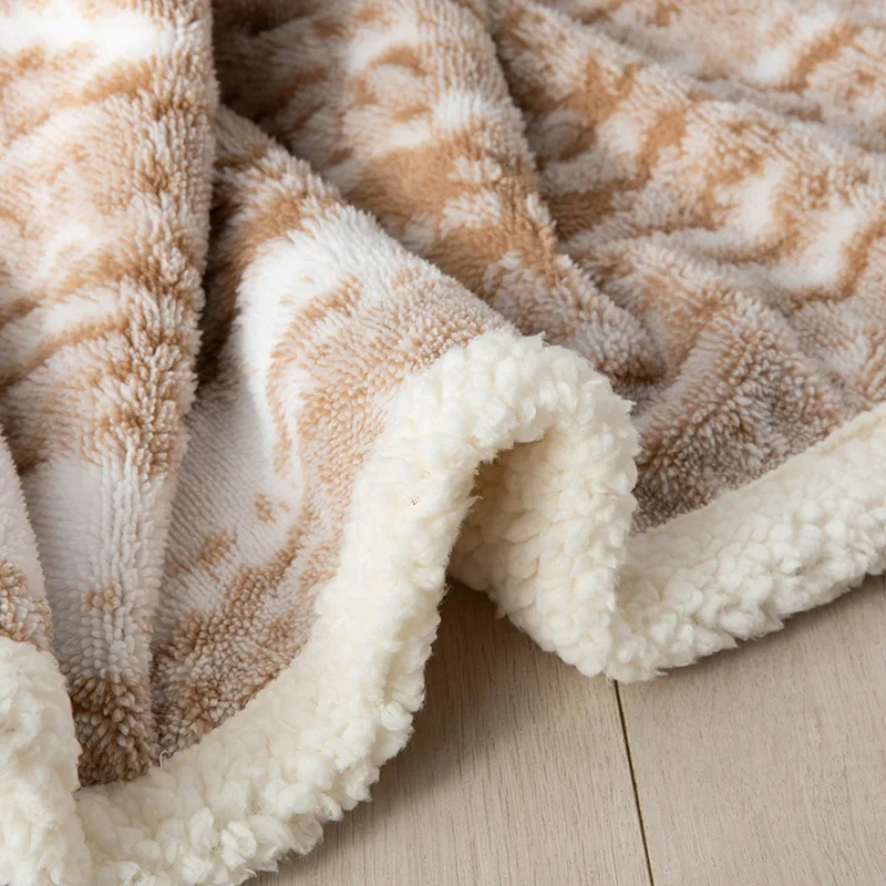 High Quality Super Warm Flannel Coral Fleece Blanket Fur Blanket Flannel Fleece Jacquard Flannel Blanket