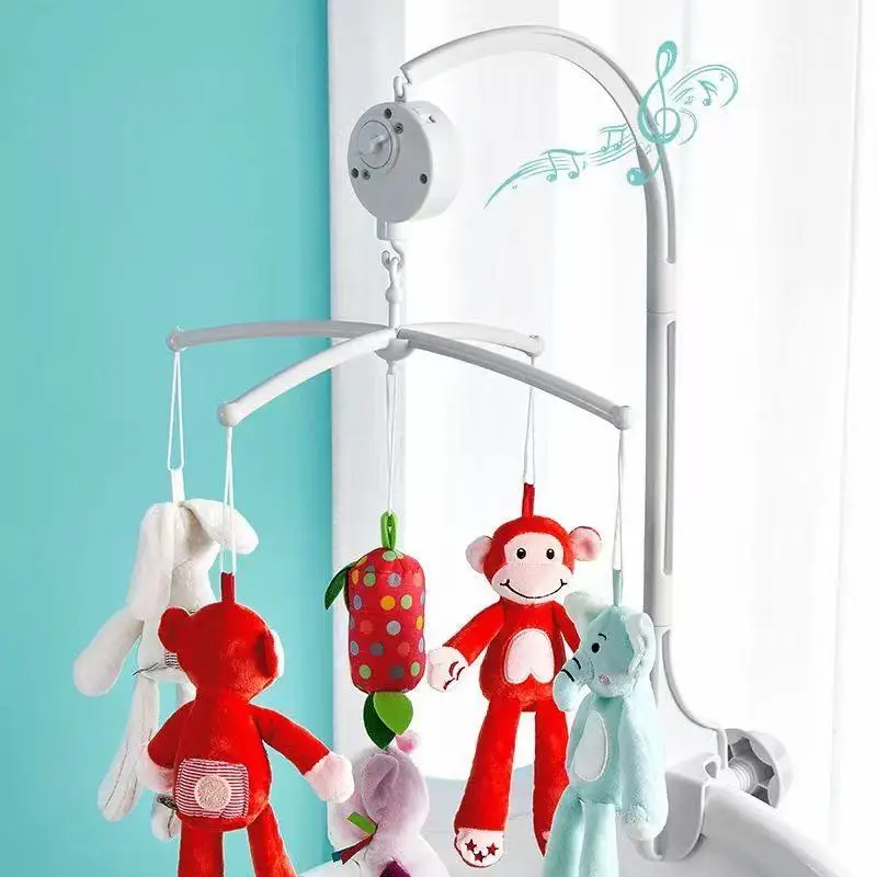 B&P Baby Crib Mobile Musical Box Set Plastic Baby Bell Bracket Fit Most Cribs Including Wind Up Music Box