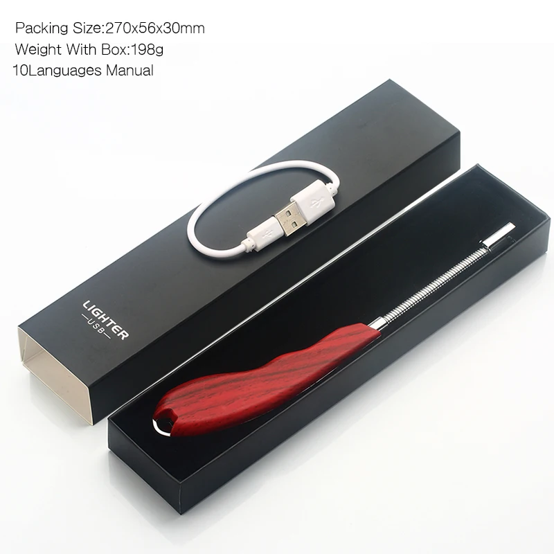 Outdoors Zinc Alloy BBQ Electric Lighter, USB Rechargeable Arc Lighter