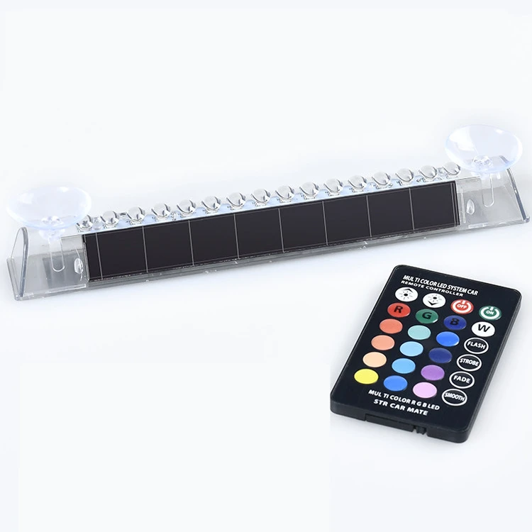 Wireless Car LED Alarm Lights Car Solar Flashing Warning Light Auto Super Bright Colorful Universal Interior Decoration