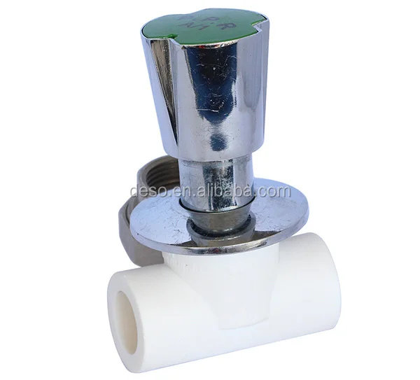 Deso Stop Valve Water Pipe Fitting Plastic PPR Union butterfly Shut-off Check Valve
