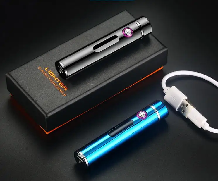 Windproof Kitchen Lighter Rechargeable Dual Arc Lighter USB Electric Lighter