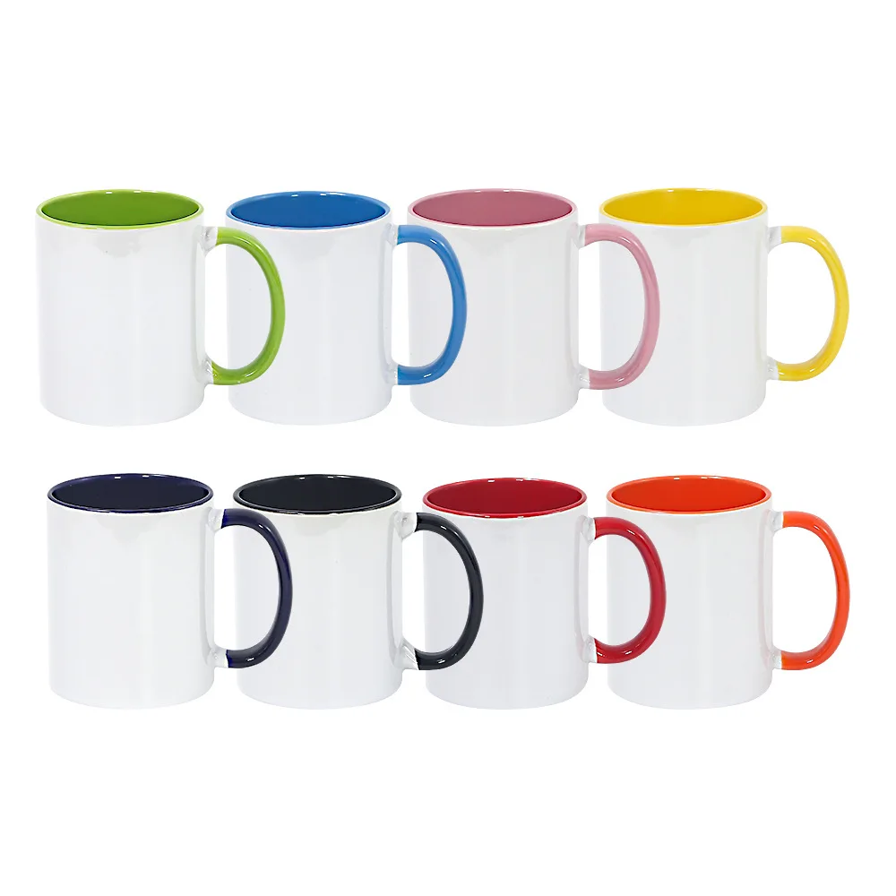 Hot Sale 11oz 15oz Porcelain Plain White custom Logo Sublimation blank Ceramic Cup Tea Coffee Mug With Logo