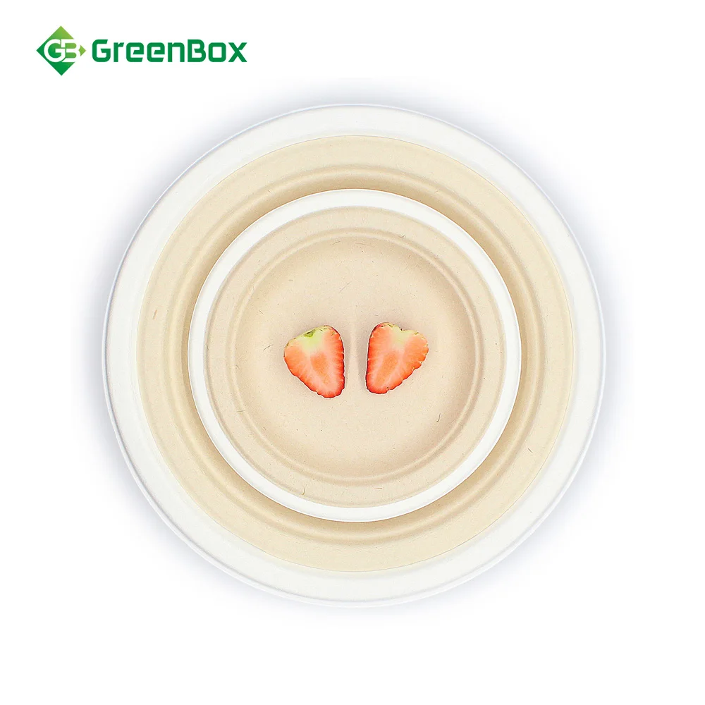 High Quality Good Price Sugarcane Bagasse Tableware Round Plate Disposable Paper Plate
