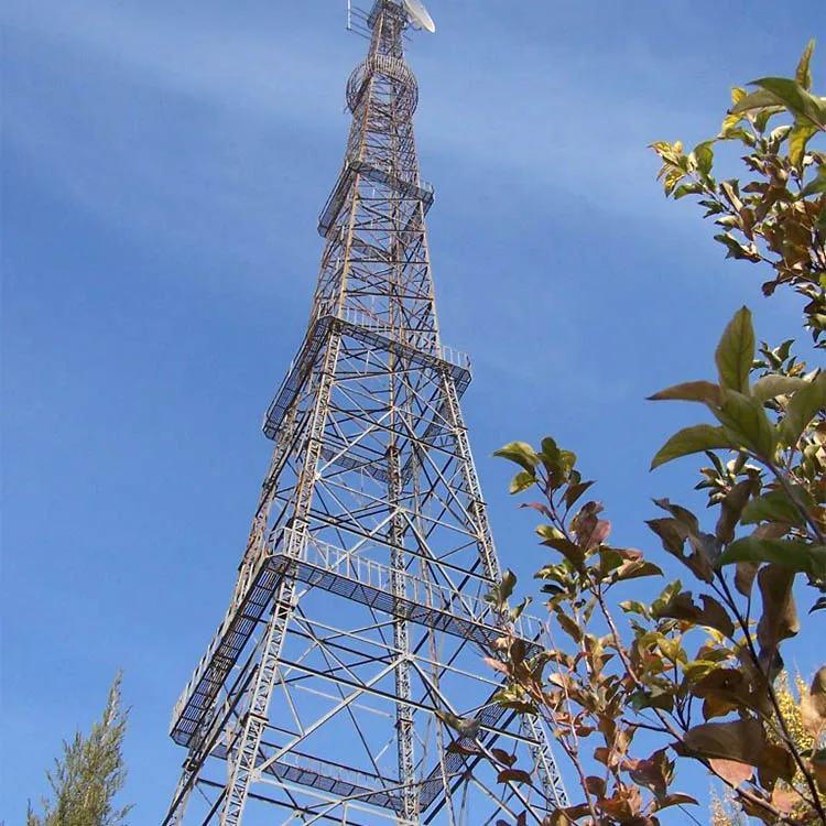60m Galvanized Self-Support 4G 5G Internet  Mobile Towers 4-Legged Lattice Steel Telecom Tower