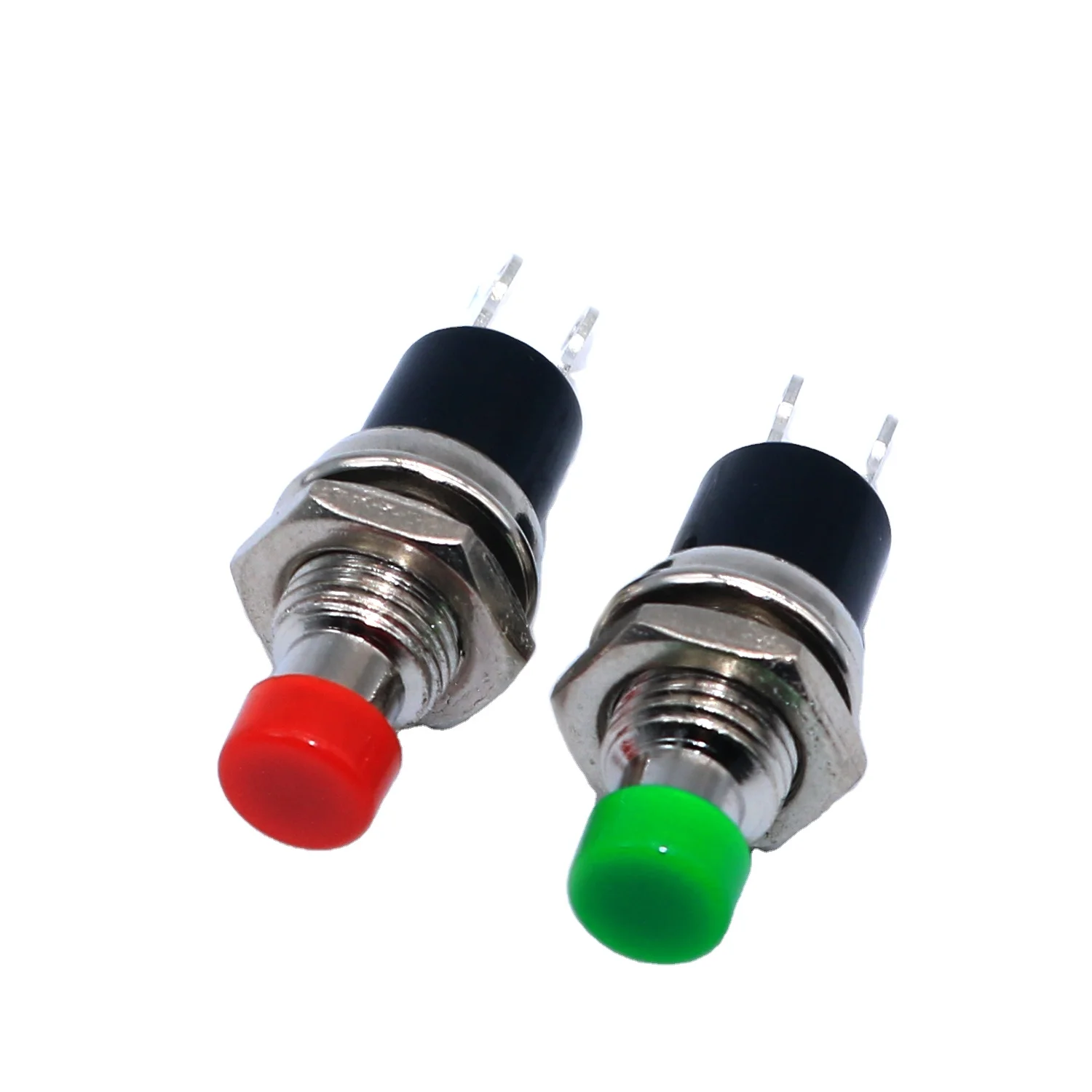 Small round button PBS-110 2 pin self-reset point power press through key switch 7MM