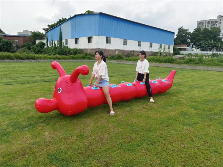 team building equipment inflatable bouncy bug racing inflatable sausage jumping game