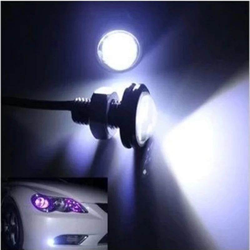 High power 18MM 23MM Car led strobe Automobiles Lamps 12V 3W 0.6A 6000K ultra-thin hawk eyes rogue reversing lights