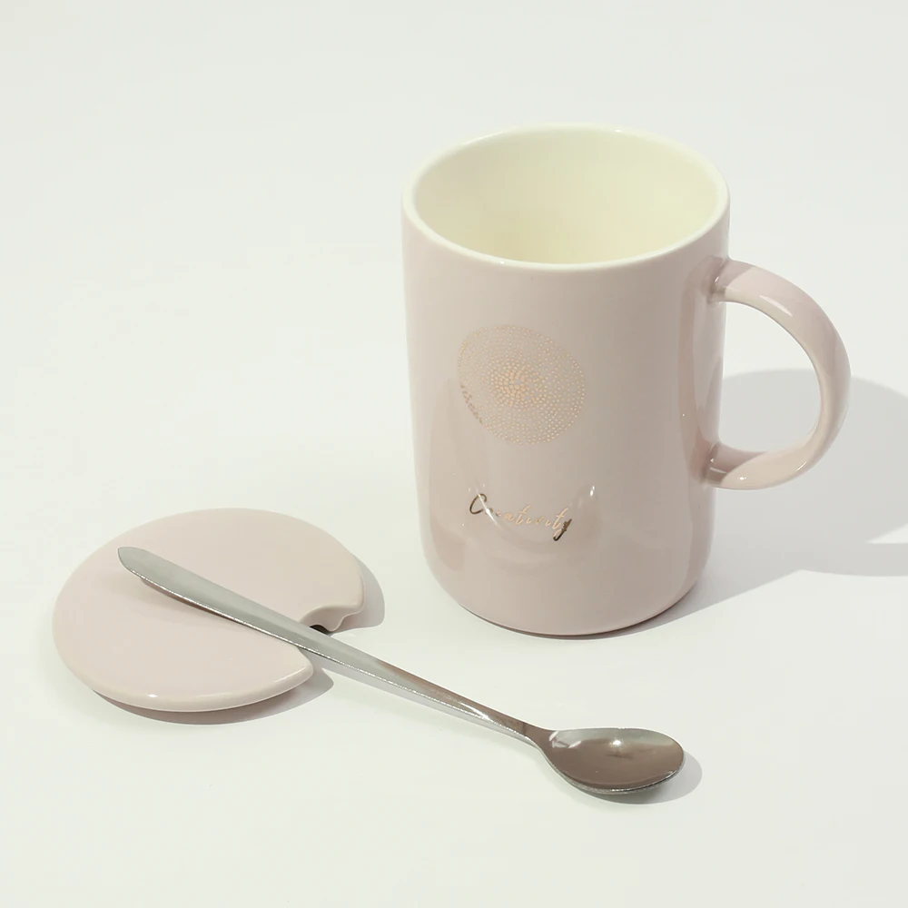 Новая офисная Питьевая чашка кофейная чашка Лотос розовые кружки 450 мл керамические чашки