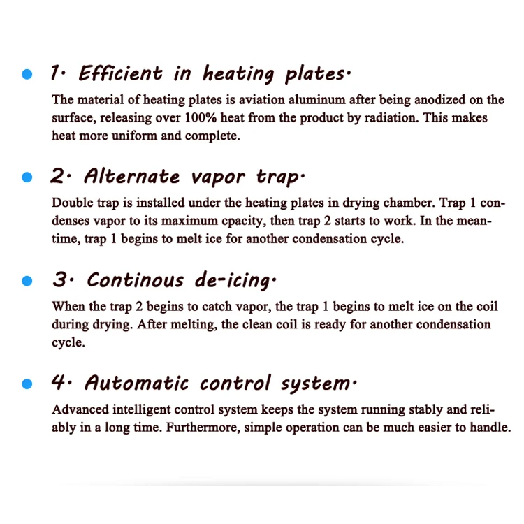 TCA Freeze drying machine sublimation condensation dryer vacuum freeze dryer for fruits vegetables