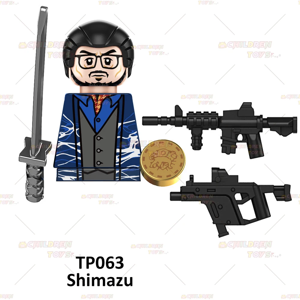 TP1008 Famous Movie John Wick Mini Action Figure Charon Winston Building Block Bricks Kids Educational Plastic Toy Juguete