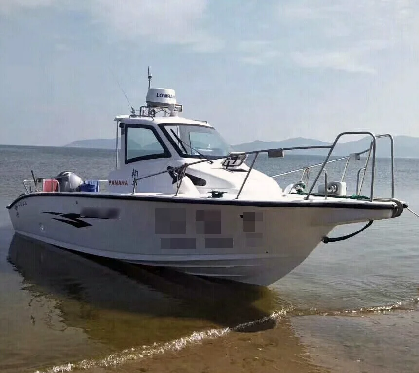 
Роскошная рыболовная лодка из стекловолокна в спортивном стиле с 25 футами для дайвинга 