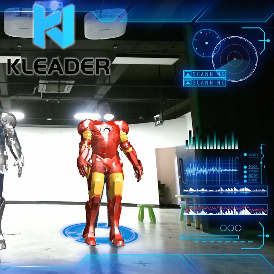 warrior interactive holographic projector kinect children game Costume Play games using big screen