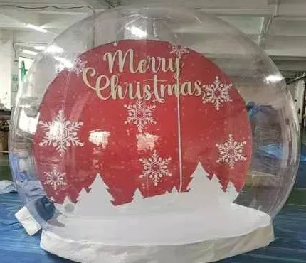 2m/3m/4m giant inflatable snow globes/ Giant Snow Globe jumping photo booth globe for Christmas Outdoor Decoration