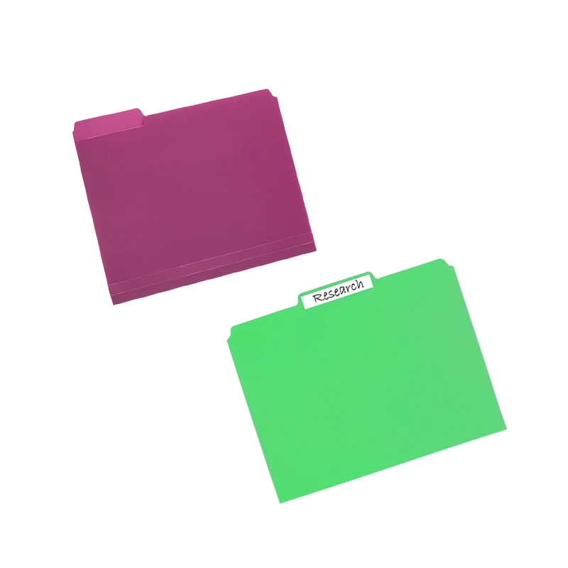 school office stationery 6pcs per pack multicolor waterproof PP manila folder file organizer customized