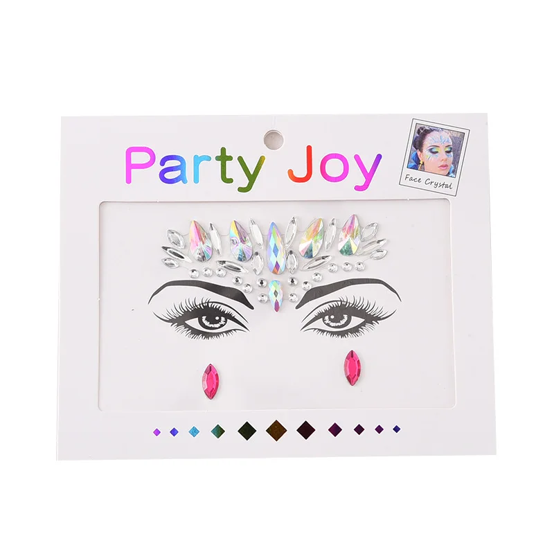 Acrylic Rhinestone Tattoo Face Stickers Face Jewels Tattoo Crystal Tears Gem Tattoo Stickers For Face