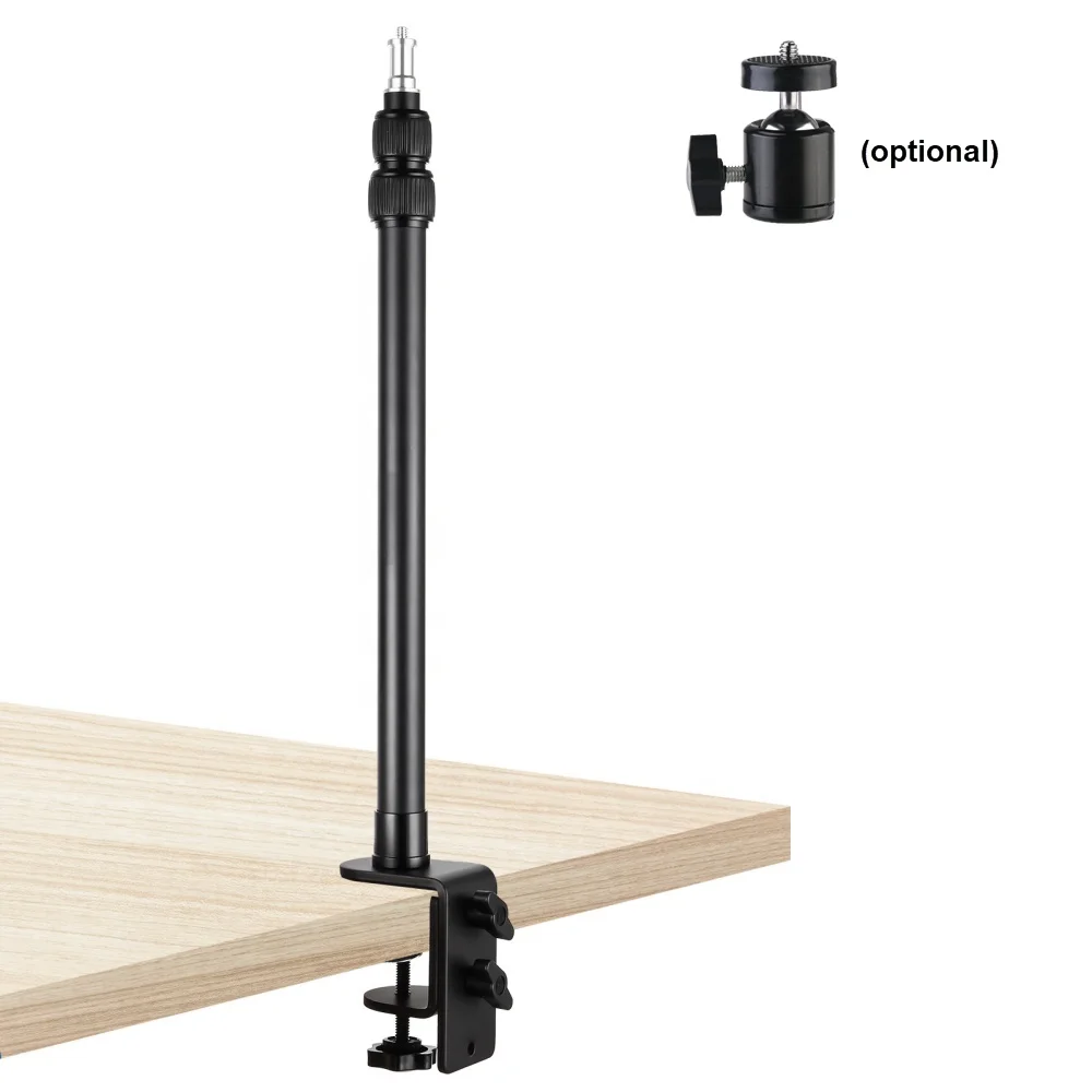 Takenoken Mobile Phone Holders Aluminum Adjustable Desktop Mount C Clamp Light Stand with Rotatable Ball Head for DSLR Camera