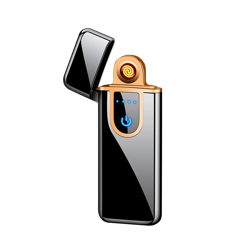 
2020 yanzhen new electronic lighter USB cigarette lighter windproof touch screen induction charging lighter wholesale 717 