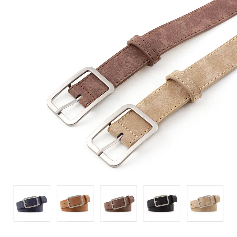 Wholesale Fashion PU Leather Lady  pin buckle Belt with Alloy Buckle