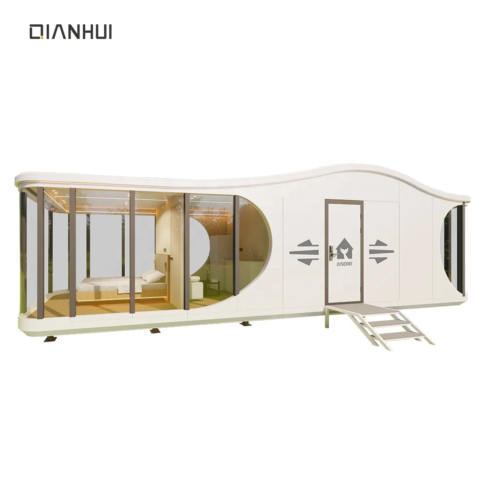 Premium metal plate flexibility mobile container prefab cabin four person apple cabin hotel with CE