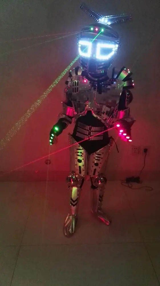 led robot costume stage show dance fashionable laser light led disfraz de robot