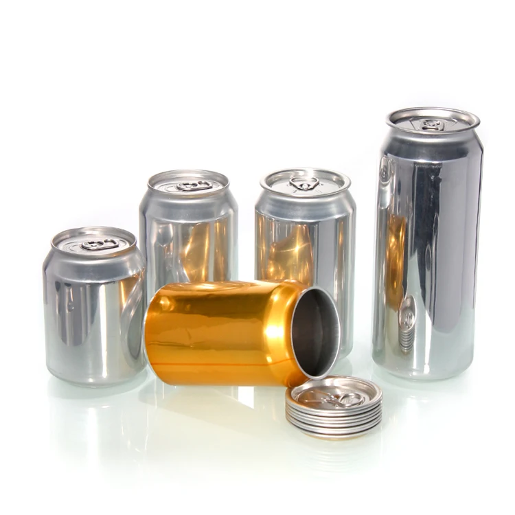 Wholesale 355ml 330ml 250ml 200ml blank aluminum tin can for beverage soft drinks beer and soda can with easy open lid empty can