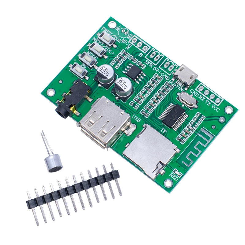 Bt201 Dual Mode 5.0 BT Lossless Audio Power Amplifier Board Module Tf Card U Disk Ble Spp Serial Port Transparent Trans
