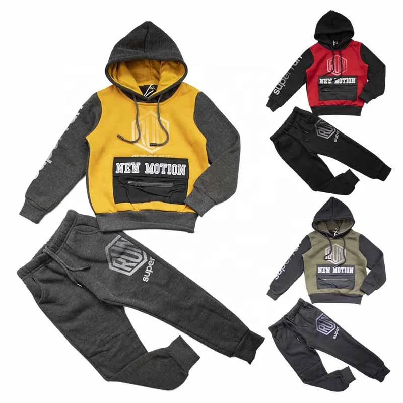 
Factory Price Low MOQ Retail Online Sale Children Boys Fashion Winter Imported Wholesale Customized Clothes set from China 