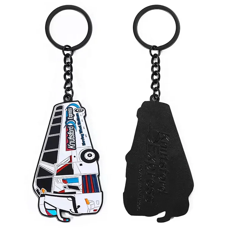 Hot Design Car Key Chain Custom Design 2d 3D Keychain Metal Zinc Alloy Bus Enamel Keyrings Customize Engraved Key chains