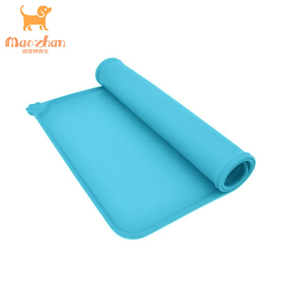 
MZ-PM001S Large Waterproof Dog and Cat Feeding Mat, FDA Grade Silicone Pet Food Mat with Multiple Sizes 