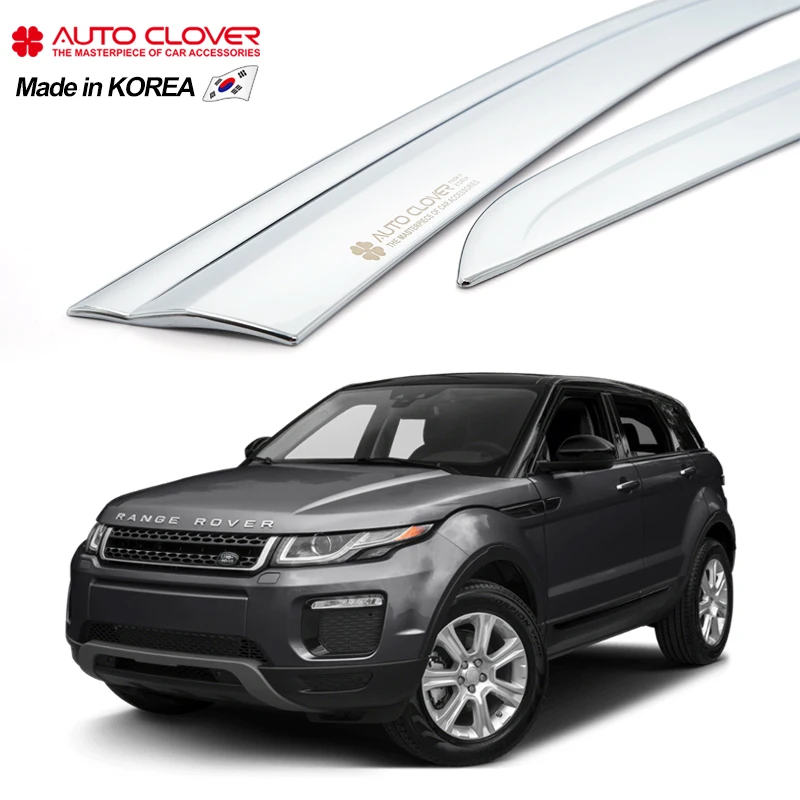 AUTOCLOVER For Land Rover RANGE ROVER EVOQUE Chrome Sun Visor Wind Door Visors Rain Guard Deflector B494