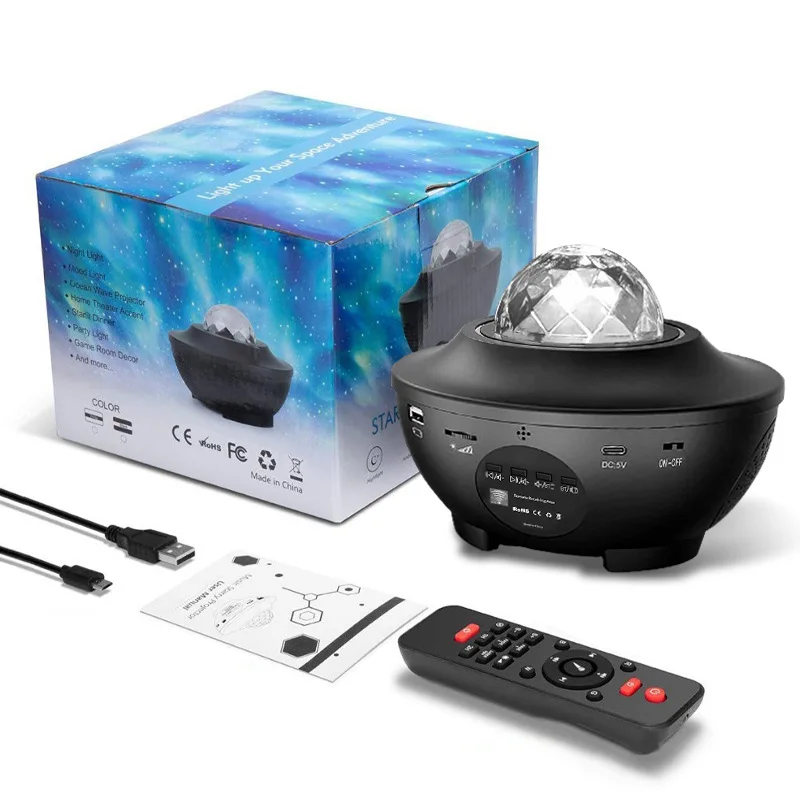 Projection star bowl USB Bluetooth music rotary projector