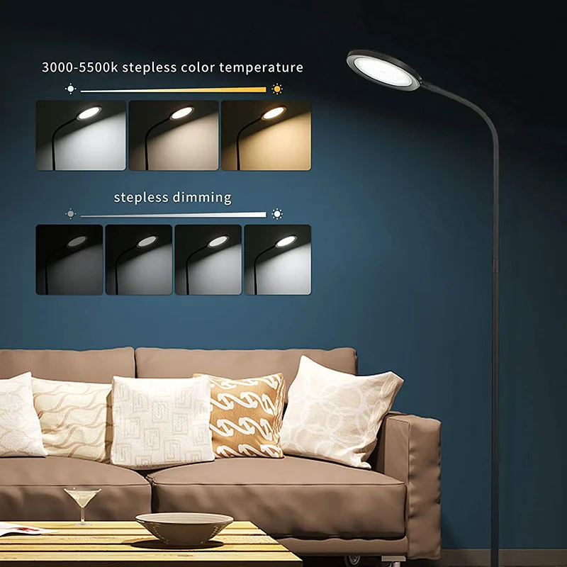 
Professional custom night floor standing lamp black for living room 