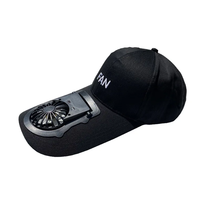 Portable USB Charging Fan Cap Hat Sunshade  Mini Battery Hat Fan baseball Cap with Small Electric Fan