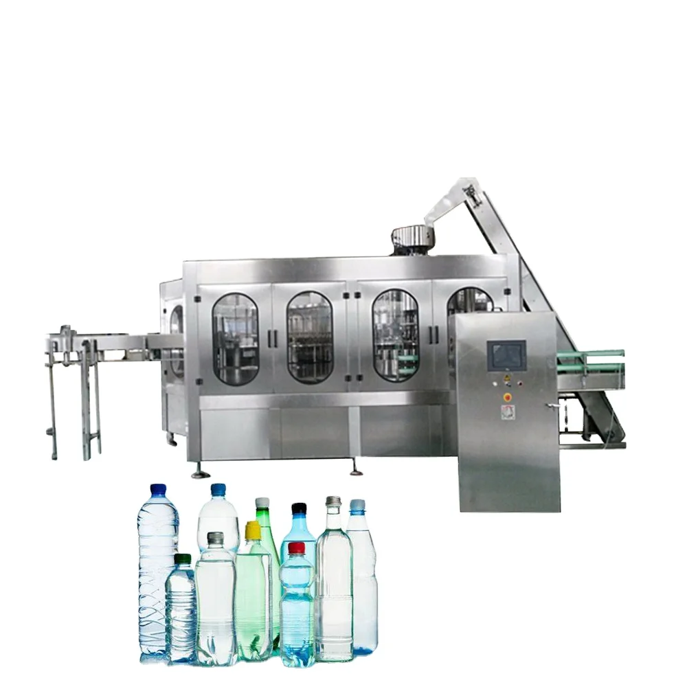 Automatic Linear Type Glass /PET bottle  carbonated drink Water Bottling Filling Machine