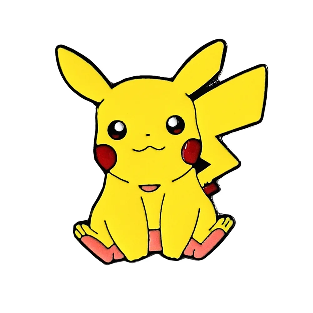Pokemon Pikachu  Metal Pin for Gifts free sample Cute Anime Movies Badge Animal Game Lapel Pin Pokemon Anime