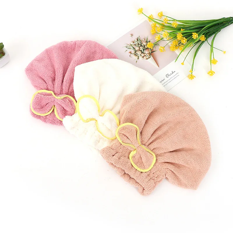 Strong Water Absorbent Quick Dry Microfiber Hat Hair Turban Wrapped Towel For Women