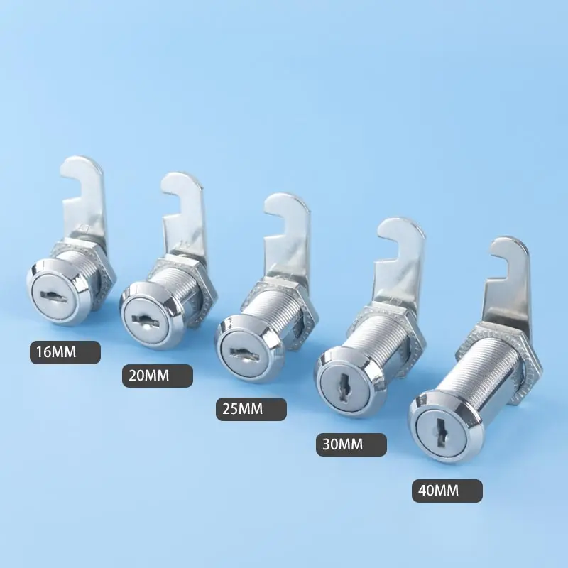 Super Durable  Steel and Zinc Cam Lock Keyed Alike Flat Key for Mailbox Metal Cabinets Drawers Kitchen Hotel Furniture