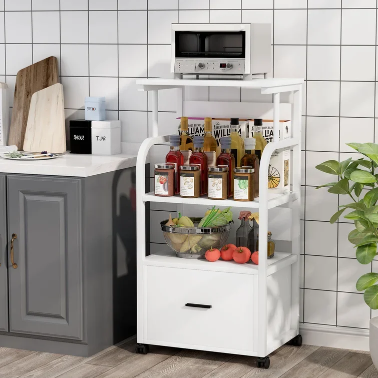 20.86' Wide 1 -Drawer Mobile File Cabinet with a printer shelf and legal-size filing drawer Legal-size file drawer