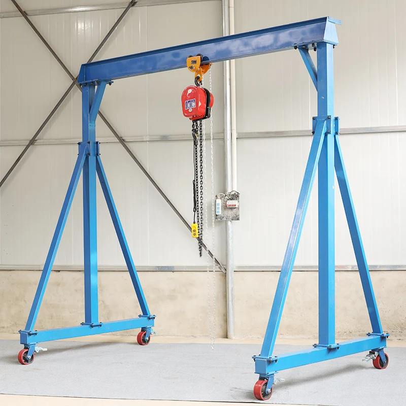 Custom Material Lifting Overhead Crane 1ton 2ton 3ton Portable Mobile Gantry Crane with good Price