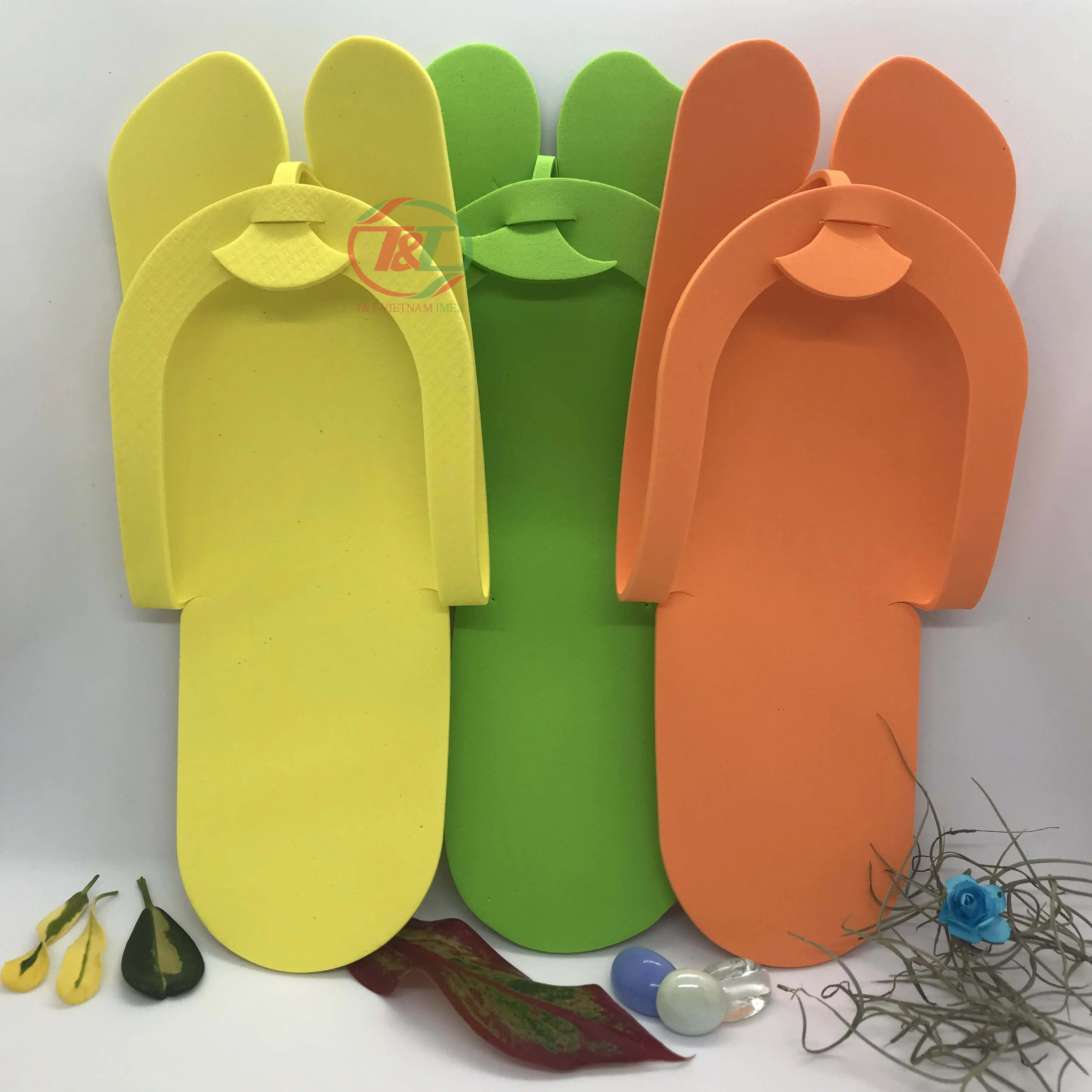 Cheap Colorful Unisex Rubber Flip Flops Wholesale Disposable Eva Foam Slipper For Nail Salon And Day SPA