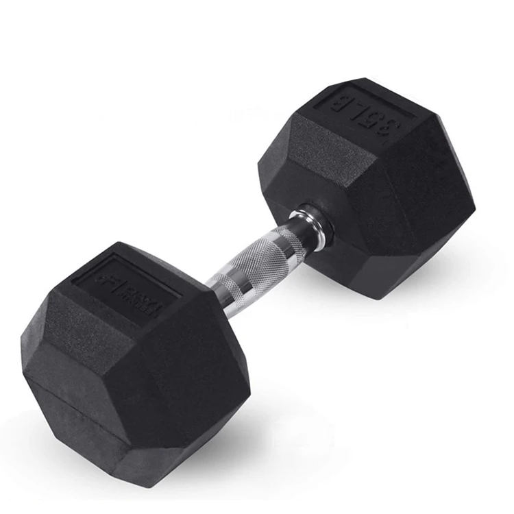 Custom Gym equipment weight lifting dumbbell set man Fitness black rubber hex Dumbbell Sets