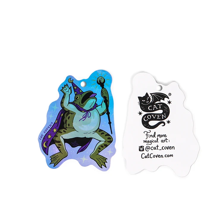 Logo label printing waterproof adhesive business double sided card sticker sheet custom vinyl sticker die cut